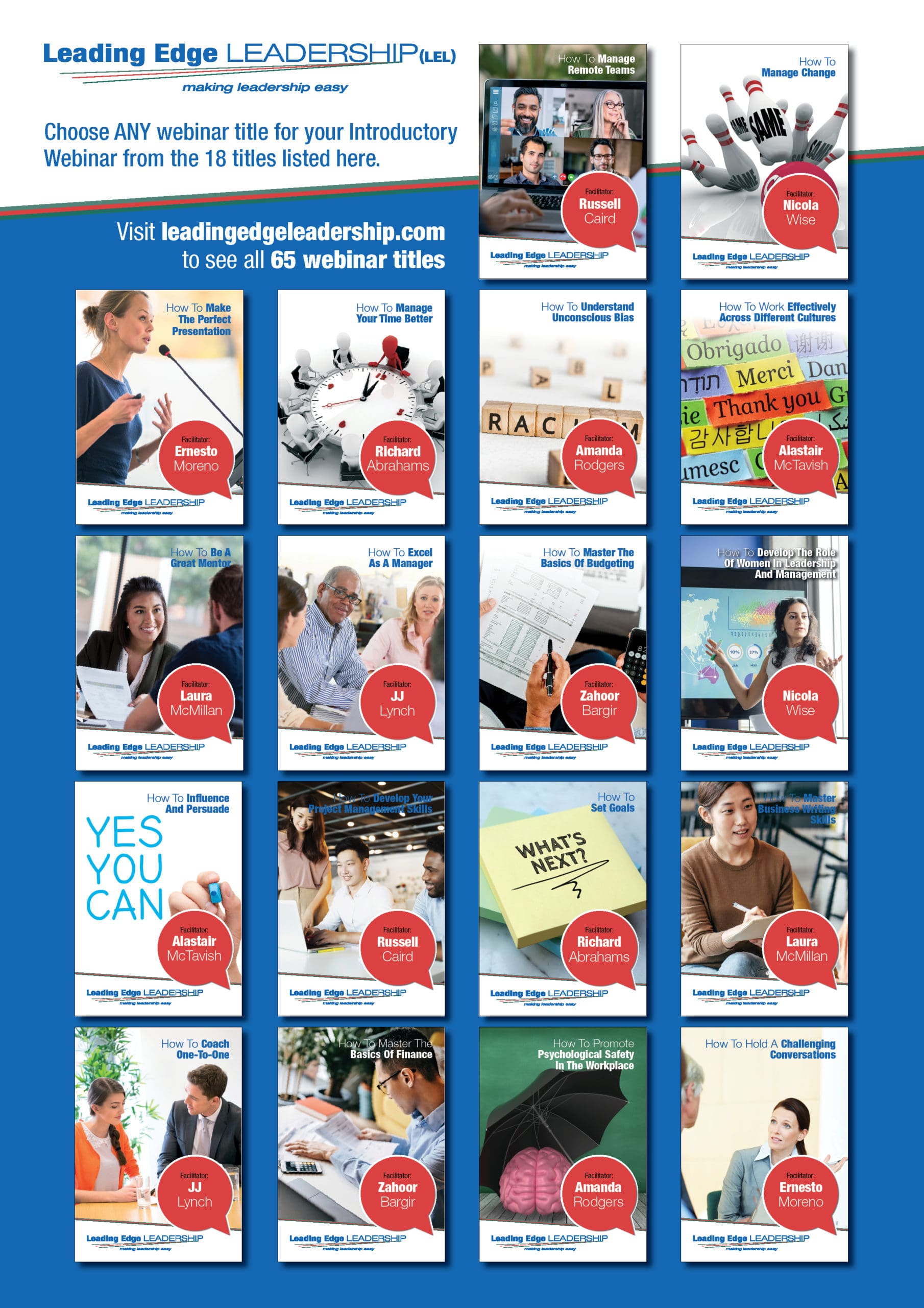 Three for the price of 1, Virtual 90 Minute Webinars