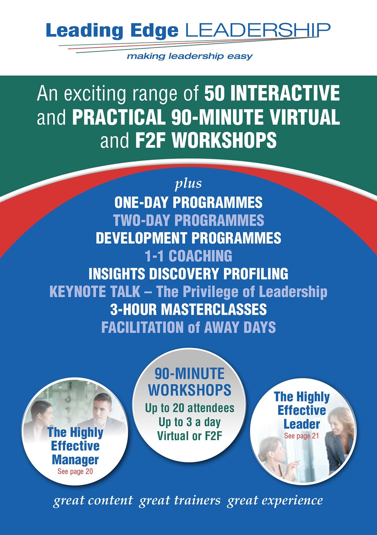 LEL Virtual Workshops Brochure_2026_Cover An exciting range of 50 INTERACTIVE and PRACTICAL 90-MINUTE VIRTUAL and F2F WORKSHOPS